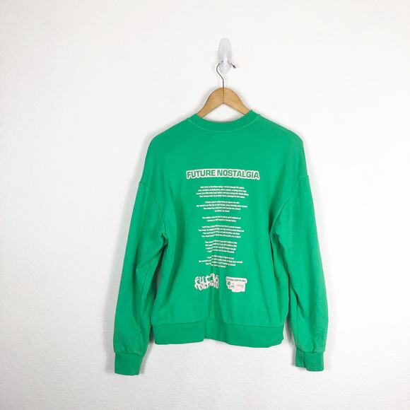 Pangaia x Future Nostalgia Dua Lipa 2022 Tour Sweatshirt Green Small - Picture 10 of 11